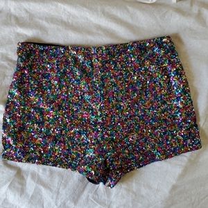 Sparkle sequin shorts XL